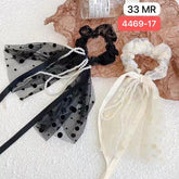 Impression Women's Bow Style Net Scrunchies ( Pack of 12)